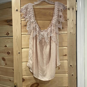 Charlotte Russe Women's Lace Detail Blouse XL